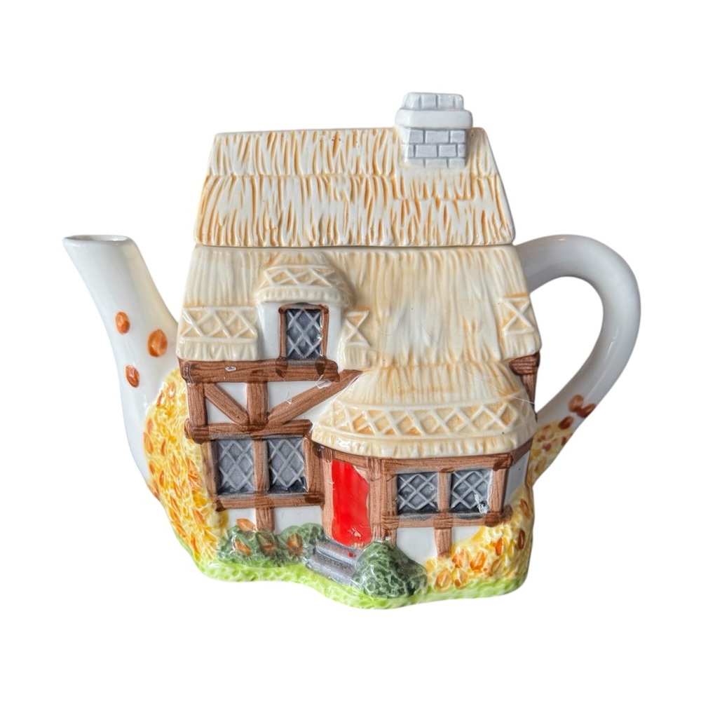 Vintage village ceramic cottage teapot possible Annie Rowe